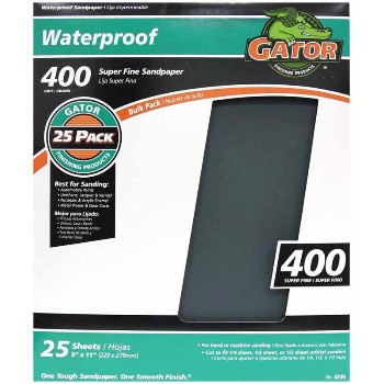 Sandpaper, Waterproof ~ 400 Fine Grit