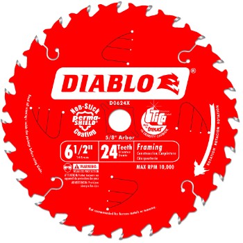 Freud/Diablo D0624X Frame Blade, 24 Tooth ~ 6 1/2"