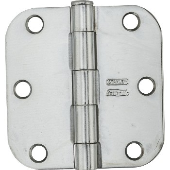 Radius Corner Door Hinge, Zinc ~ 3"