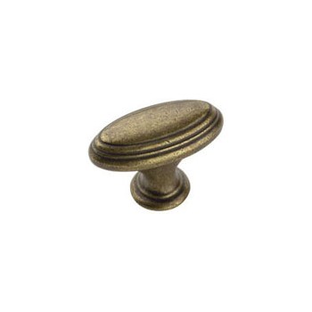 Knob - Weathered Brass Finish - 1 7/16 inch