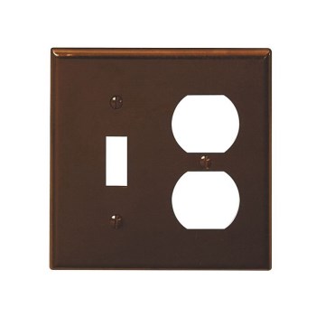 Leviton Combination Switch and Outlet Wall Plate   Brown