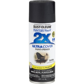 Rust-Oleum 249844 Painters Touch 2X Ultra, Canyon Black Satin  ~ 