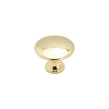 Knob - Polished Brass Finish - 1.25 inch 