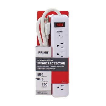 USB & Surge Protector - 6 Outlet