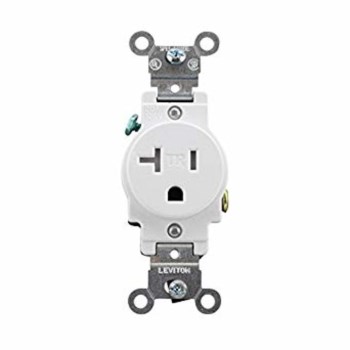 Single Outlet, Tamper-Resistant, White - 20A