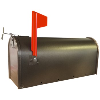 Standard Post Mount Steel Mailbox,  Oil Rubbed Bronze