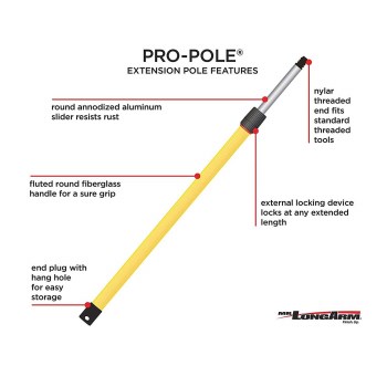 Adhesive Roller Handles 4-8 ft Extension