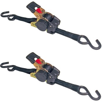 Retractable Ratchet Tie-Downs ~  1" x 6 Ft