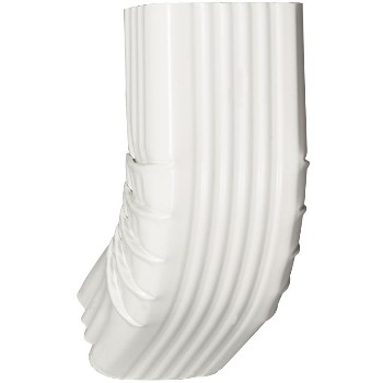  Amerimax 27264 Aluminum Square Corrugated 3 A Front Elbow White 2 x 3 