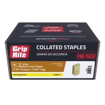 Prime Source N-Style Medium Crown Staple - 16GA, 7/16" x 1-3/4"