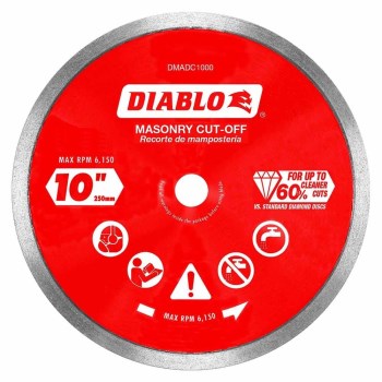 Diablo Diamond Continuous Rim Cut Off Disc   10"