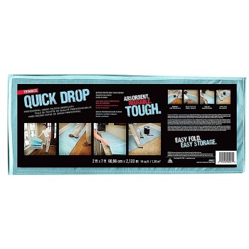 Trimaco 90027 Quick Drop Folding Drop Coth ~ 2 Ft. x 7 Ft.