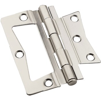 National N830-437 Surface Mounted Hinges, Satin Nickel ~ 3.5"