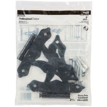 Ornamental T-Hinge, Black ~ 8"