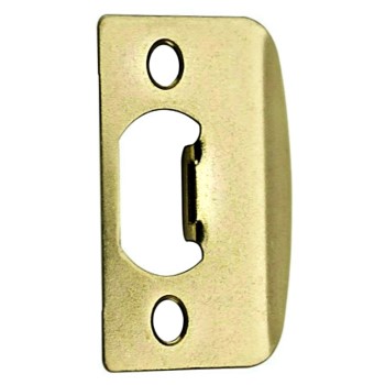 Kwikset 83846-001 Latch Strike, Polished Brass Finish ~ 1.25" W X 4 7/8" H