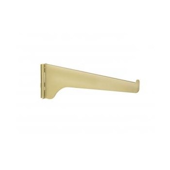 Boltless Shelf Brackets,  Brass Look Finish ~  10"