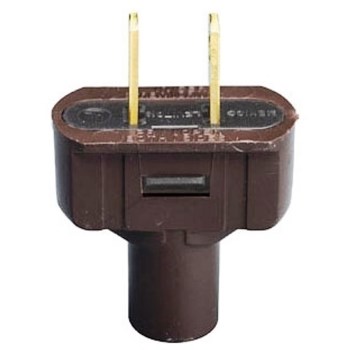 Leviton 000-48643 15 Amp Vinyl Plug, Brown 