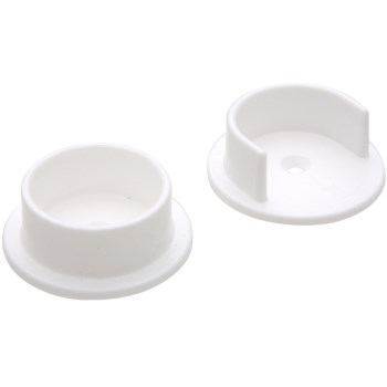 Closet Pole Socket Set, White ~ 1 3/8"