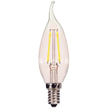 LED 2 Pack Clear Flame Bulb