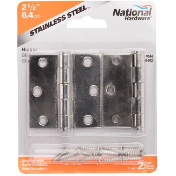 Stainless Steel Door Hinge - 2-1/2"