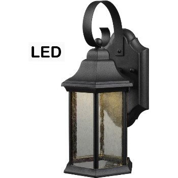 Lantern Wall Fixture, Seedy Style ~ Black