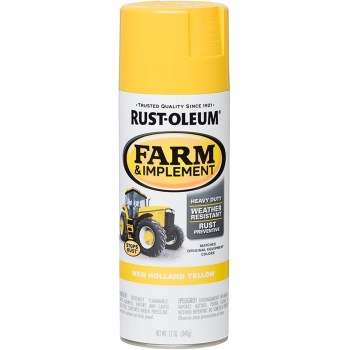 Farm & Equipment Spray Paint, New Holland Yellow - 12 oz