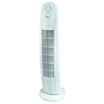 Comfort Zone Tower Fan, White  ~ 29"