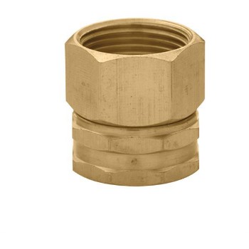 Brass Adapter Swivel, hose to pipe thread ~ 3/4"