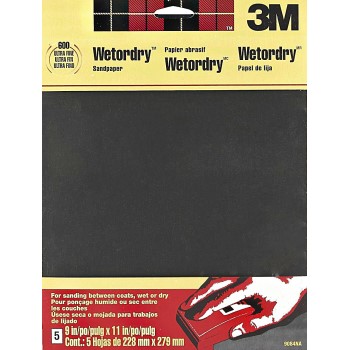 Sandpaper, Wet or Dry ~ Ultra Fine 600 Grit