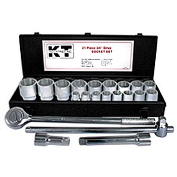 K-T Ind 52457 3/4" Drive Metric Socket Set ~ 21 Piece