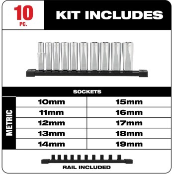 10pc 3/8 Socket Set