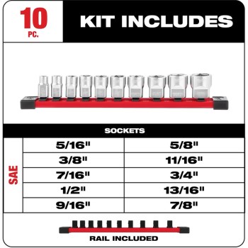 10pc 3/8 Socket Set