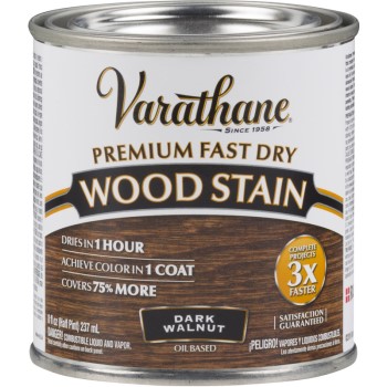 Varathane Premium Fast Dry Interior Wood Stain, Dark Walnut ~ Half Pint