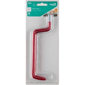 National Vinyl Coated Ladder Hook, Red - 6"