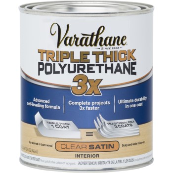 Varathane Triple Thick Polyurethane, Satin Finish ~ Quart