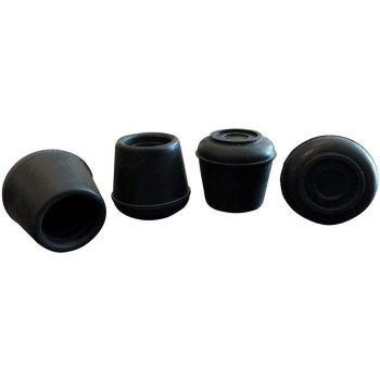 Furniture Leg Tips, Black Rubber ~  1/2 Inch