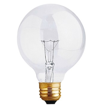 Feit Elec. 40G25 Bath & Vanity Clear Globe Light Bulb, ~ 120v/40w