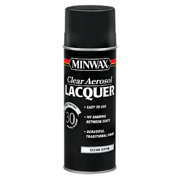 Minwax 15210 Aerosol Lacquer, Clear Satin ~ 12.5 oz Cans