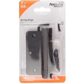 Self-Closing Spring Hinge, 1/4" Radius - 3-1/2" x 3-1/2", Oil Rubbed Bronze