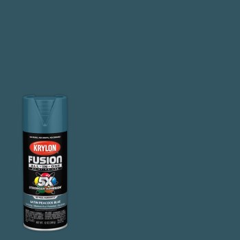Krylon Fusion Spray Paint - Satin Peacock Blue, 12 oz