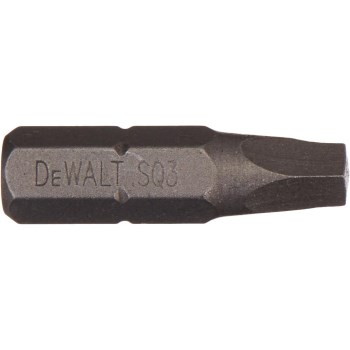 DeWalt #3 Square Recess Power Bit, 1" - 2pk
