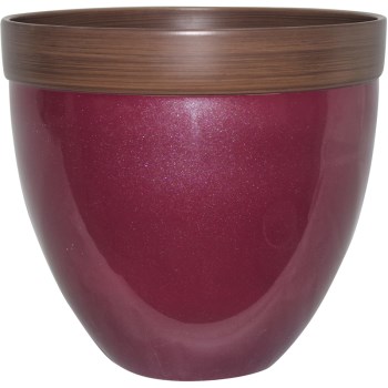 Southern Patio HDR-046882 Resin Planter,  Rumba Red  ~ 14.5"