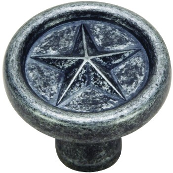 Hardware House  644336 Texas Star Cabinet Knob, Antique Pewter 