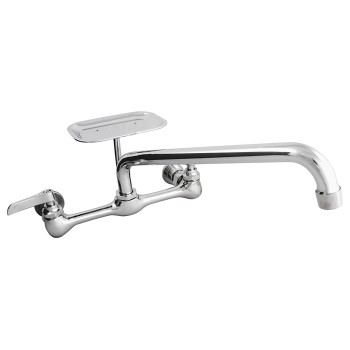 Wall Mount Kitchen Faucet, Chrome Finish ~ 12"