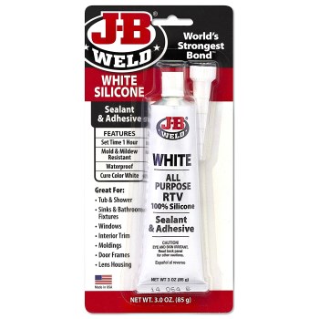 J-B Weld 31312 All Purpose RTV 100% Silicone Sealant & Adhesive, White ~ 3 oz.