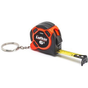 Apex/Cooper Tool  CS8506 Lufkin Mini High-Viz Keychain Tape Measure, Orange ~ 1/2  x 6 Ft.