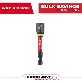 Milwaukee Shockwave Magnetic Nut Driver - 5/16" x 2-9/16"