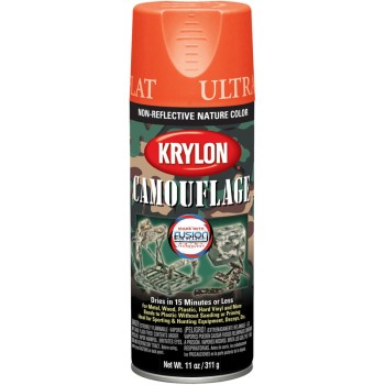 Krylon K04301000 Ultra Flat Camouflage Paint, Camo Orange ~ 11 oz Spray