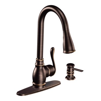 High Arch Kitchen Faucet with Spray    Mediterranean Bronze