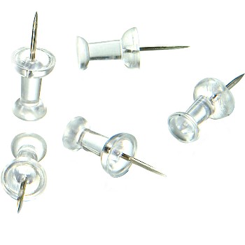 National 259713 Push Pins, Clear ~ Pack of 20 